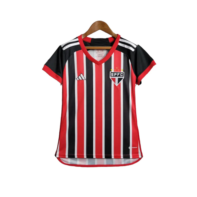 Camisa São Paulo II 23/24 - Torcedor Adidas Feminina - Vermelha e preta