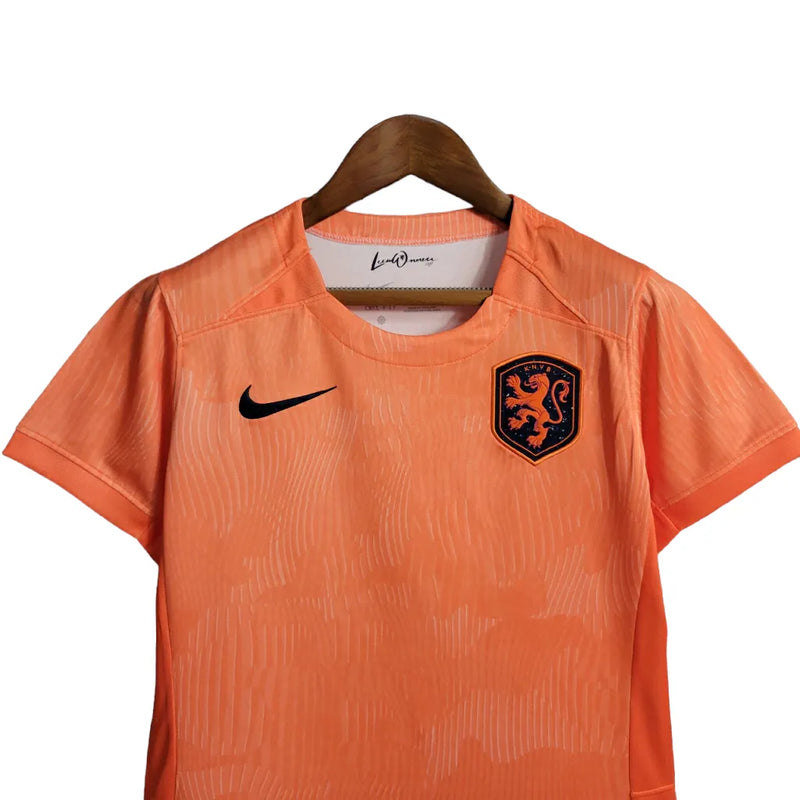 Camisa Seleção da Holanda I 23/24 - Torcedor Nike Feminina - Laranja