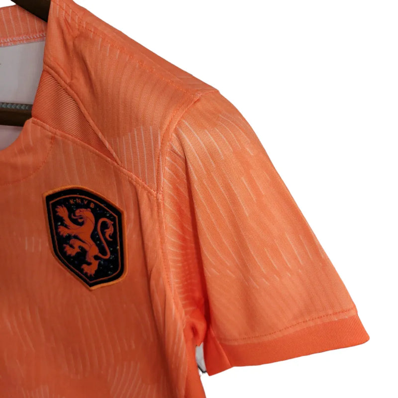 Camisa Seleção da Holanda I 23/24 - Torcedor Nike Feminina - Laranja