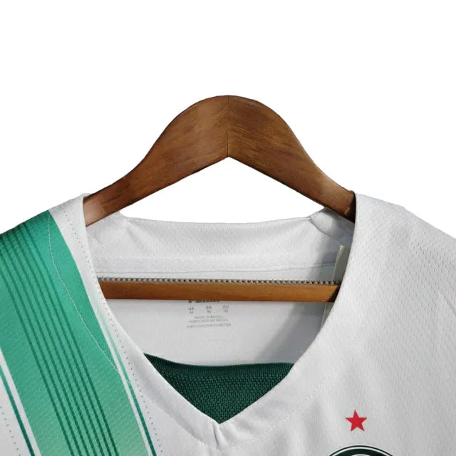 Camisa Palmeiras II 23/24 - Torcedor Puma Feminina - Branca com detalhes em verde