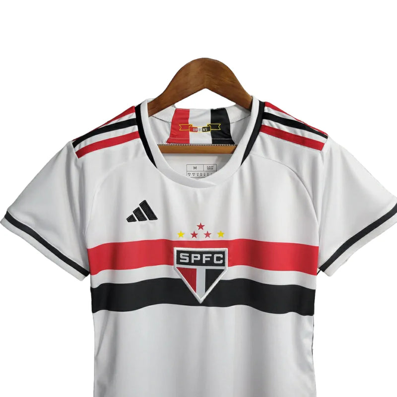 Camisa São Paulo I 23/24 - Torcedor Adidas Feminina - Branca