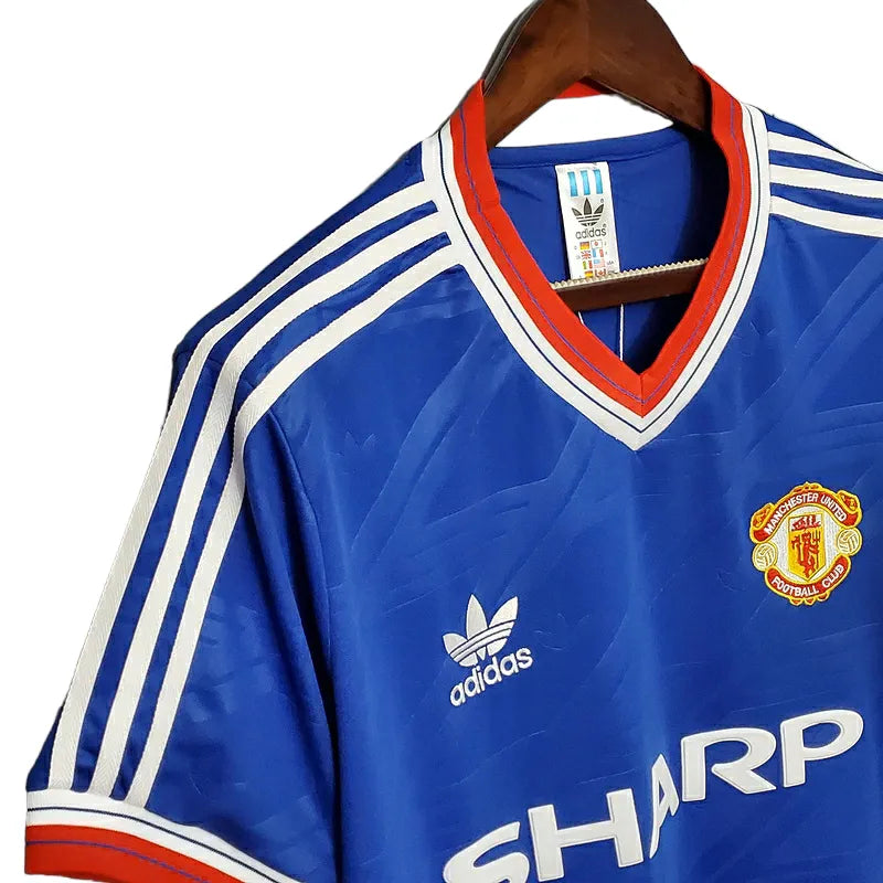 Camisa Manchester United Retrô 1986/1988 Azul - Adidas