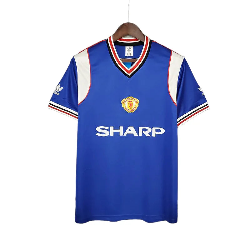 Camisa Manchester United Retrô 1985/1986 Azul - Adidas