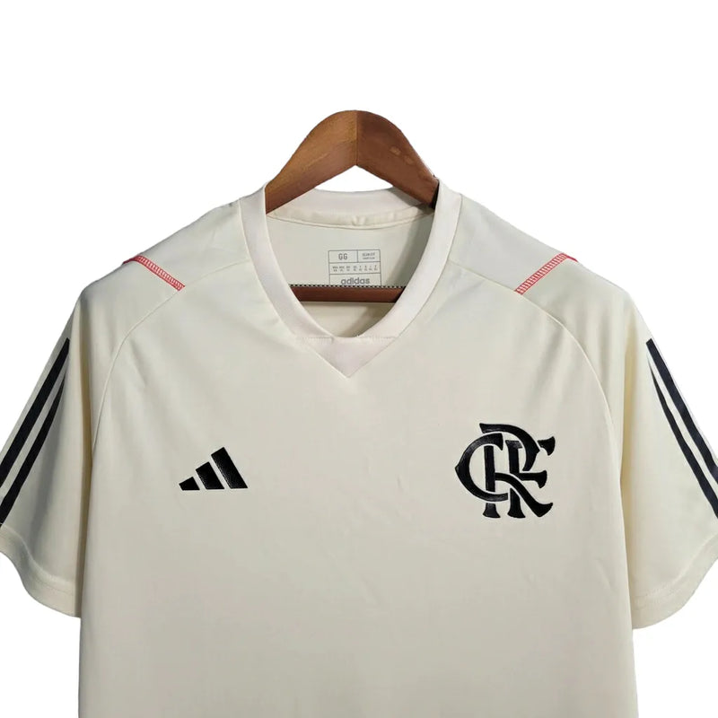 Camisa Flamengo Treino 23/24 Torcedor Adidas Masculina - Branco