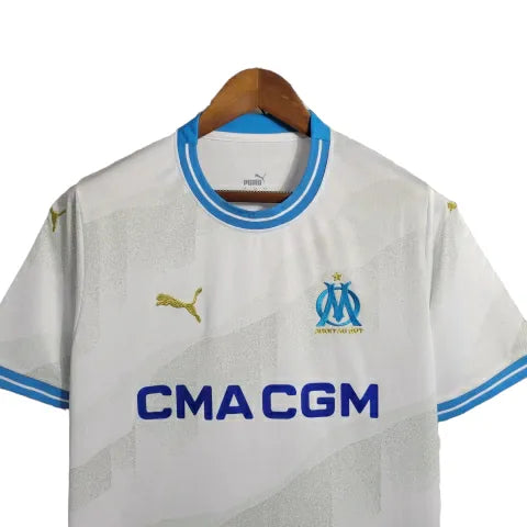 Camisa Olympique Marseille Home 23/24 - Torcedor Puma Masculina - Branco