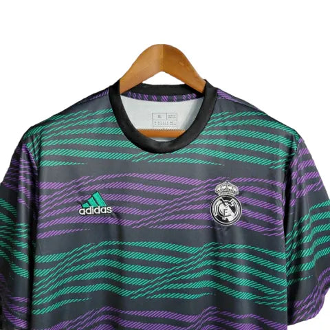 Camisa Real Madrid Treino 23/24 - Torcedor Adidas Masculina - Verde e Azul