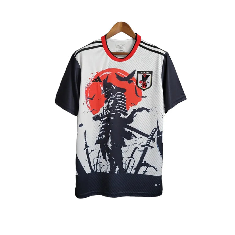 Camisa Japão Samurai 23/24 - Torcedor Adidas Masculina - Branca com detalhes em preto e vermelho