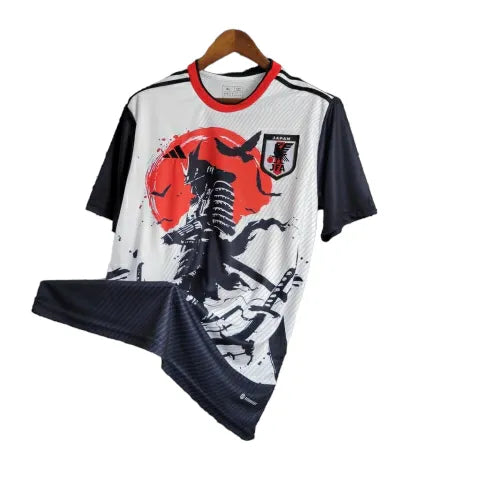 Camisa Japão Samurai 23/24 - Torcedor Adidas Masculina - Branca com detalhes em preto e vermelho