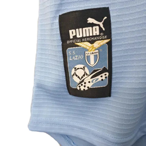 Camisa Retrô Lazio I 1999/2000 - Puma Masculina - Azul e preta