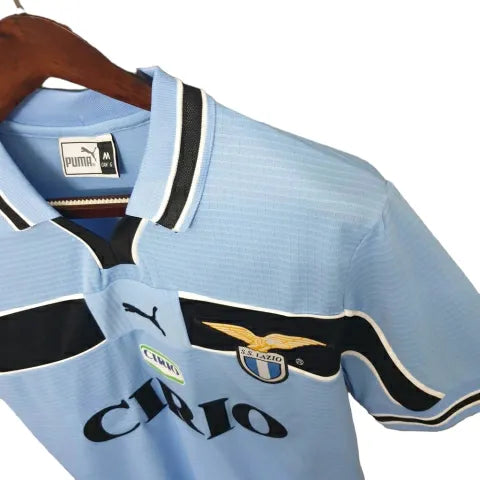 Camisa Retrô Lazio I 1999/2000 - Puma Masculina - Azul e preta