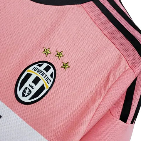 Camisa Retrô Juventus 2015/2016 - Adidas Masculina - Rosa com detalhes em preto