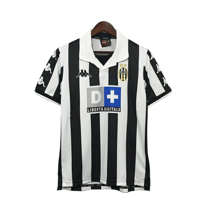 Camisa Retrô Juventus I 1999/2000 - Kappa Masculina- Preta e branca