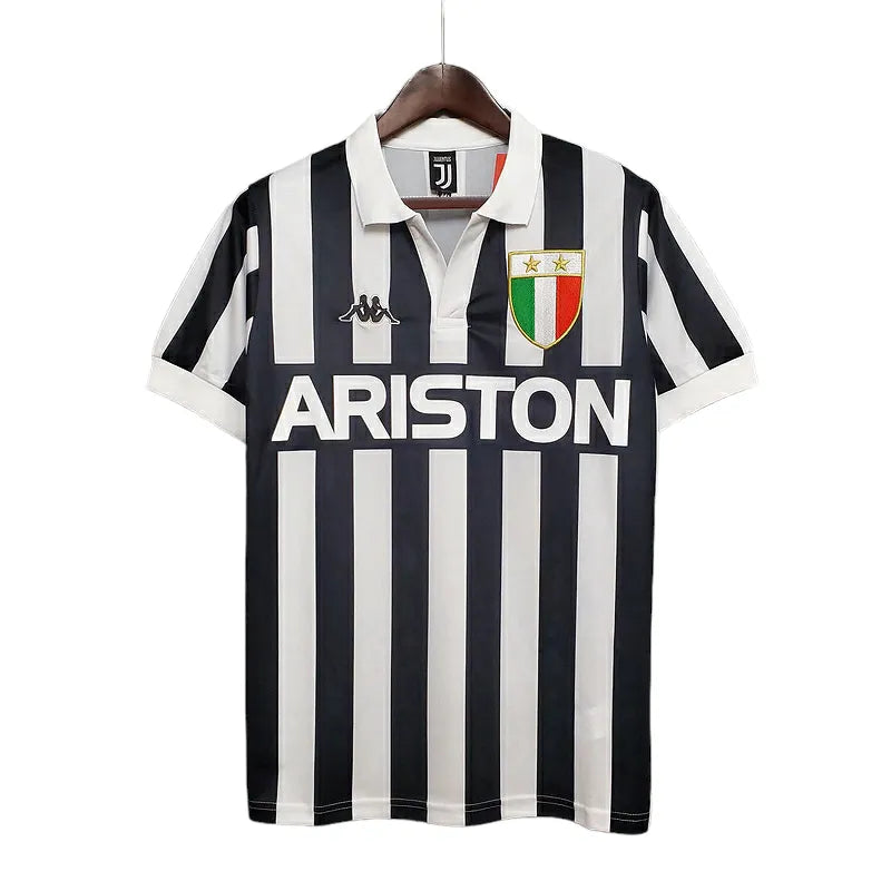 Camisa Retrô Juventus 1984/1985 - Kappa Masculina - Preta e branca