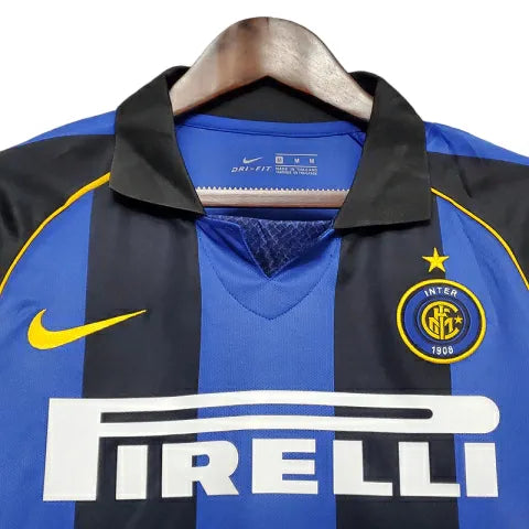 Camisa Retrô Inter de Milão I 2001/2002 - Masculina Nike - Azul e preta