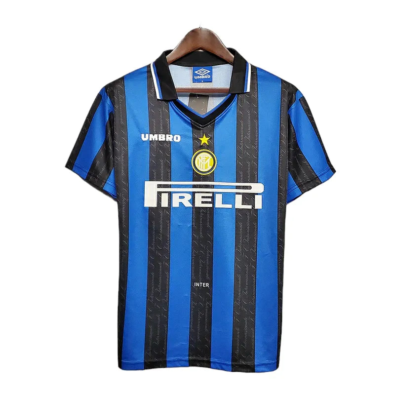 Camisa Retrô Inter de Milão 1997/1998 - Masculina Umbro - Azul e preta