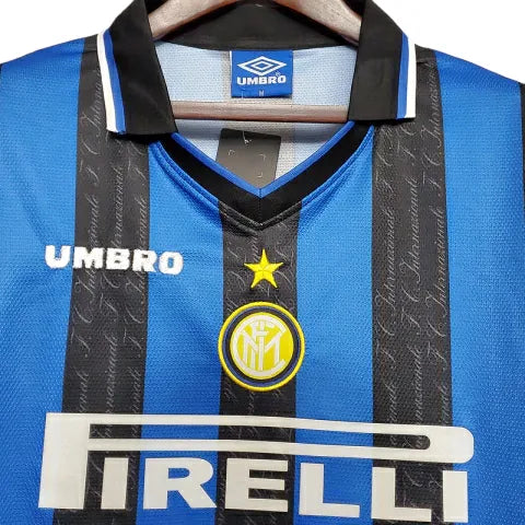 Camisa Retrô Inter de Milão 1997/1998 - Masculina Umbro - Azul e preta