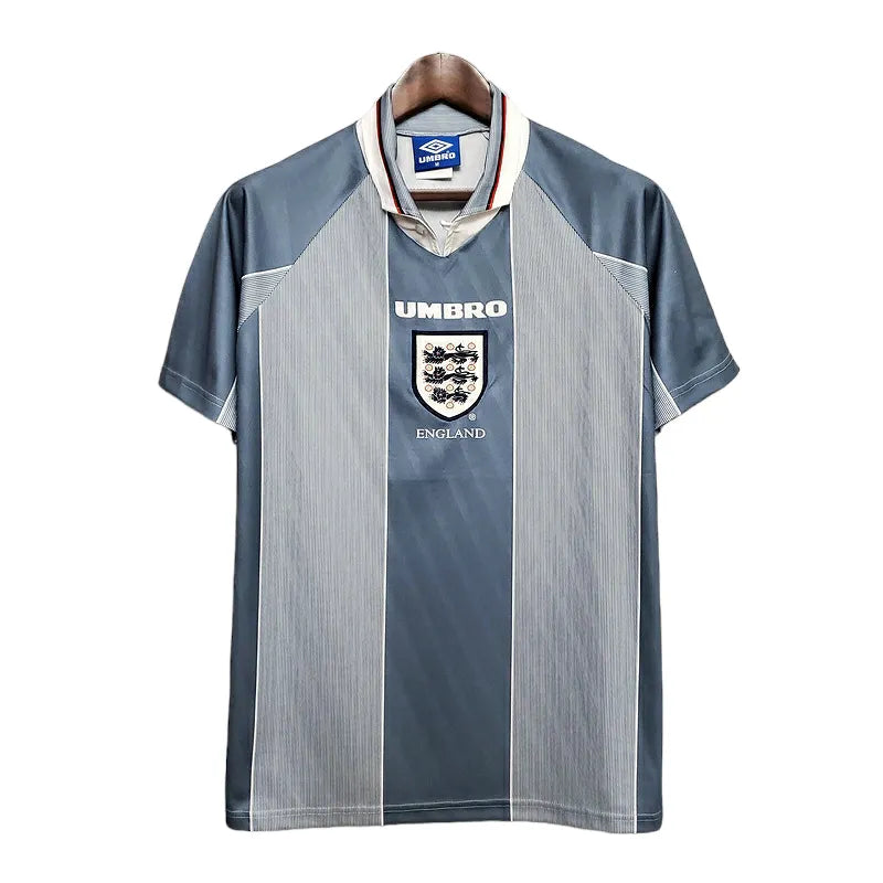 Camisa Retrô Seleção da Inglaterra 1996 - Umbro Masculina - Cinza