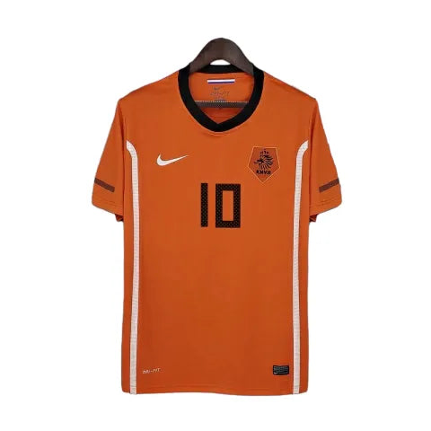 Camisa Retrô Seleção da Holanda I 2010 - Nike Masculina - Laranja