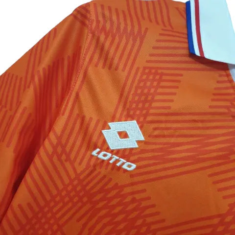 Camisa Retrô Seleção da Holanda I 1991 - Masculina Lotto - Laranja