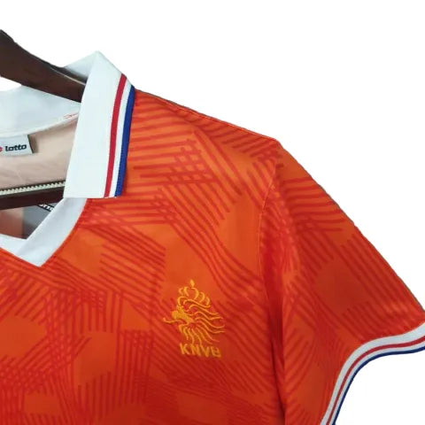 Camisa Retrô Seleção da Holanda I 1991 - Masculina Lotto - Laranja