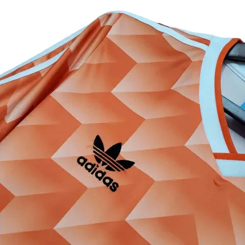 Camisa Retrô Seleção da Holanda I 1988 - Adidas Masculina - Laranja