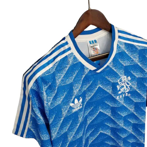 Camisa Retrô Seleção da Holanda II 1988 - Adidas Masculina - Azul