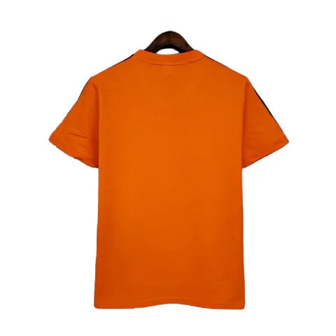 Camisa Retrô Seleção da Holanda Treino 1974 - Masculina - Laranja