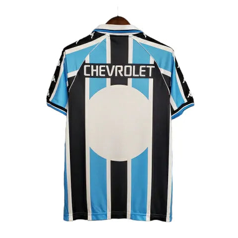 Camisa Retrô Grêmio I 2000 - Masculina Kappa - Azul e preta