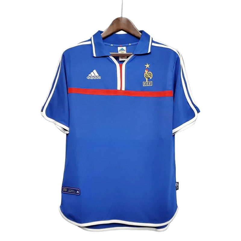 Camisa Retrô Seleção da França 2000 - Adidas Masculina - Azul