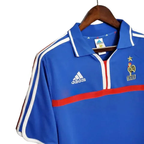 Camisa Retrô Seleção da França 2000 - Adidas Masculina - Azul