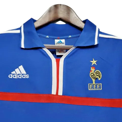 Camisa Retrô Seleção da França 2000 - Adidas Masculina - Azul