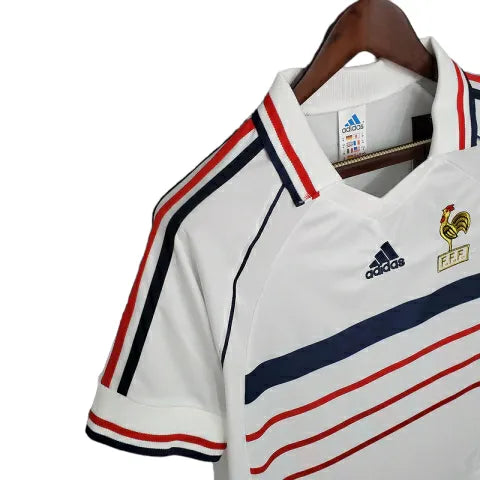 Camisa Retrô Seleção da França II 1998 - Adidas Masculina - Branca