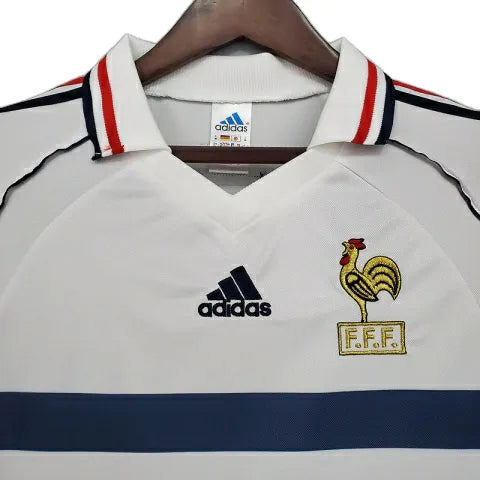 Camisa Retrô Seleção da França II 1998 - Adidas Masculina - Branca