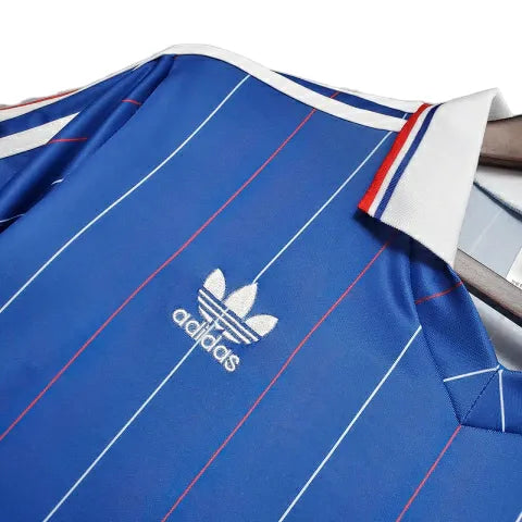 Camisa Retrô Seleção da França 1982 - Adidas Masculina - Azul