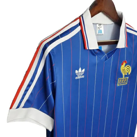 Camisa Retrô Seleção da França 1982 - Adidas Masculina - Azul