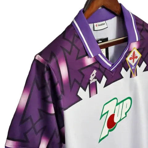 Camisa Fiorentina Retrô 1992/1993 Branca e Roxa - Lotto