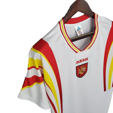 Camisa Retrô Seleção da Espanha 1996 - Adidas Masculina - Branca