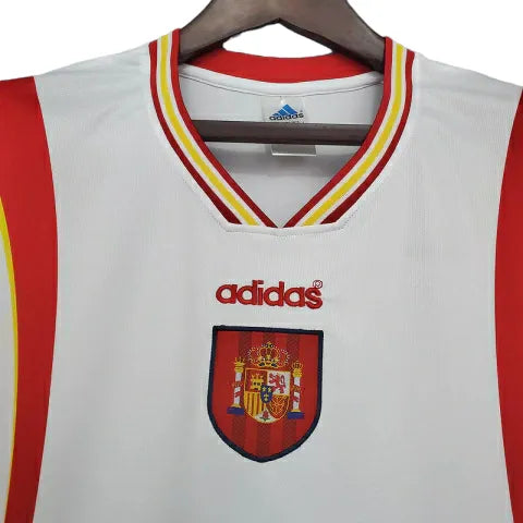 Camisa Retrô Seleção da Espanha 1996 - Adidas Masculina - Branca