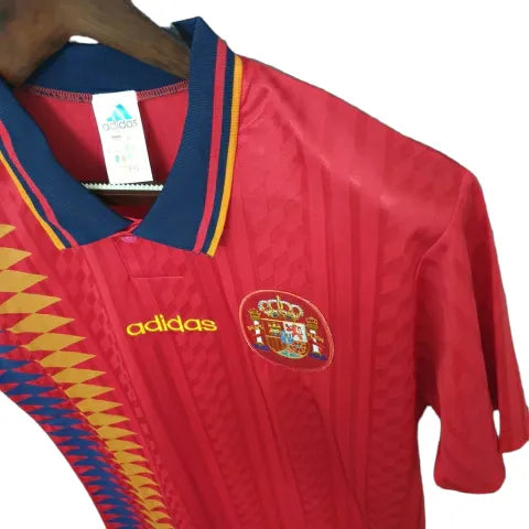 Camisa Retrô Seleção da Espanha I 1994 - Adidas Masculina - Vermelha