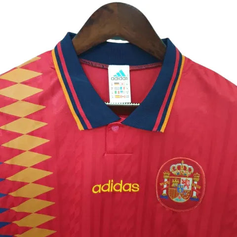 Camisa Retrô Seleção da Espanha I 1994 - Adidas Masculina - Vermelha