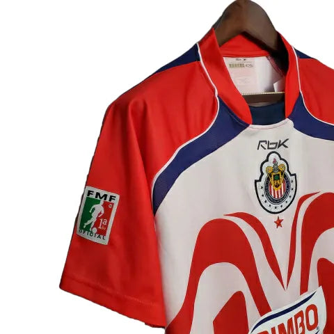 Camisa Retrô Chivas Guadalajara I 2006/2007 - Reebok Masculina - Vermelha e branca