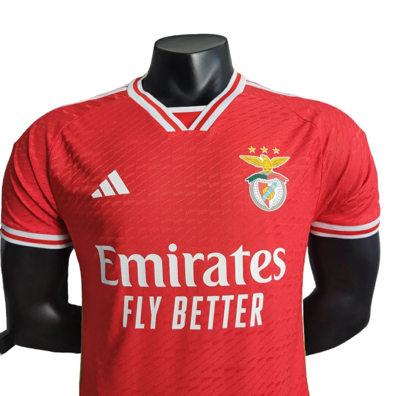 Camisa Benfica I 23/24 - Jogador Adidas Masculina - Vermelha com detalhes em branco