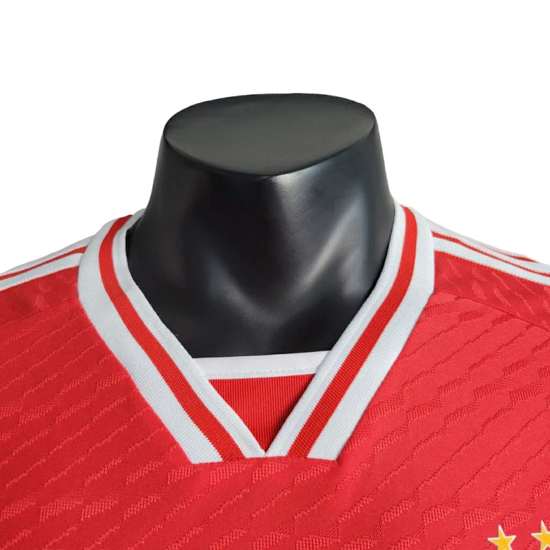 Camisa Benfica I 23/24 - Jogador Adidas Masculina - Vermelha com detalhes em branco