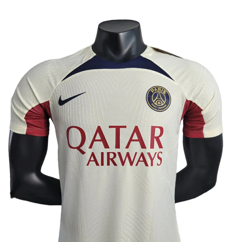 Camisa Paris Saint-Germain Treino 23/24 - Jogador Nike Masculina - Bege