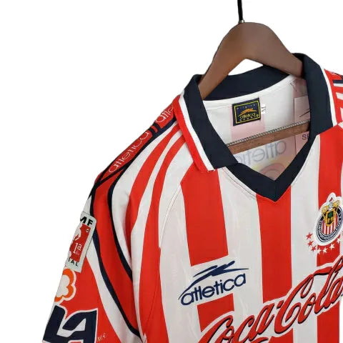 Camisa Chivas Retrô 1998/1999 Vermelha e Branca - Atletica