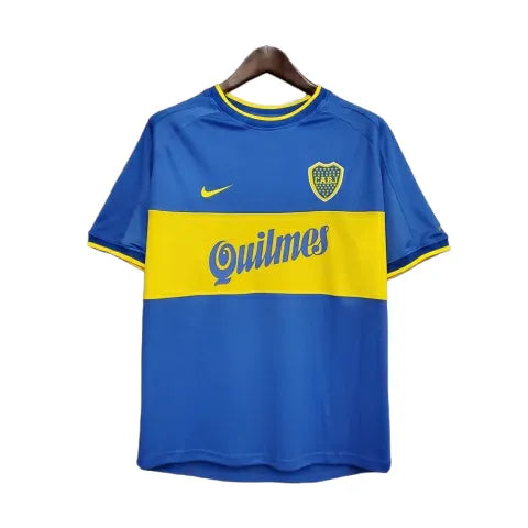 Camisa Retrô Boca Juniors I 1999/2000 - Nike Masculina - Azul com detalhes em amarelo