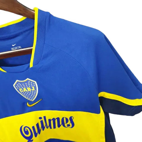 Camisa Retrô Boca Juniors 2001 - Nike Masculina - Azul com detalhes em amarelo