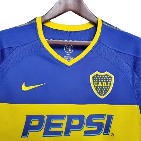 Camisa Retrô Boca Juniors 2003/2004 - Nike Masculina - Azul com detalhes em amarelo