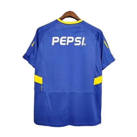 Camisa Retrô Boca Juniors 2003/2004 - Nike Masculina - Azul com detalhes em amarelo