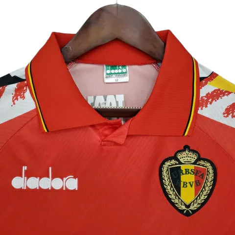 Camisa Bélgica Retrô 1995 Vermelha - Diadora